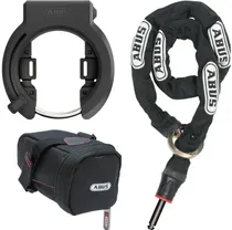 Abus Ringl&aring;s 6950M X-PLUS GRANIT m/k&auml;tting och v&auml;ska Svart